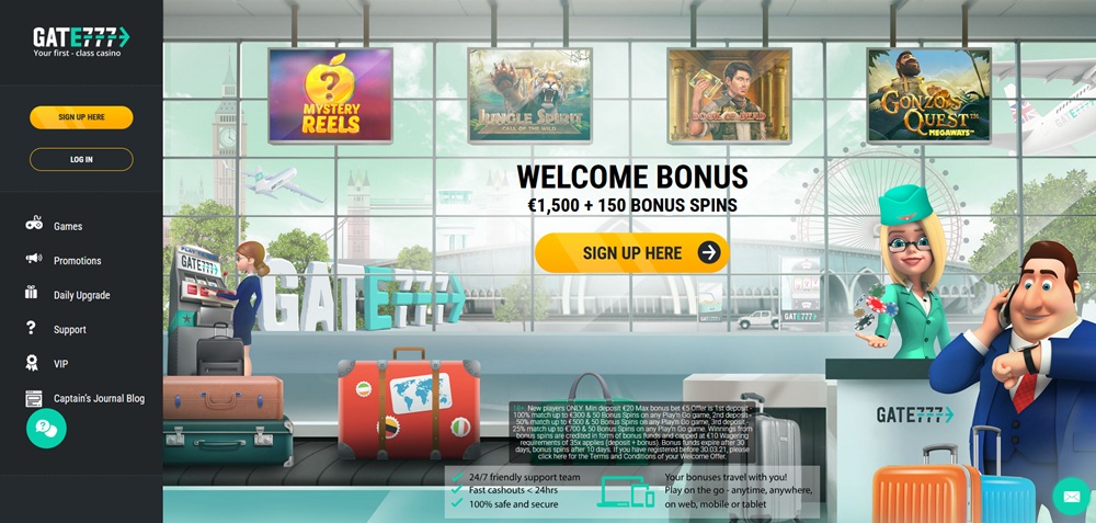 Gate777 casino homepage