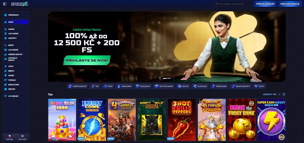 Sportaza casino homepage