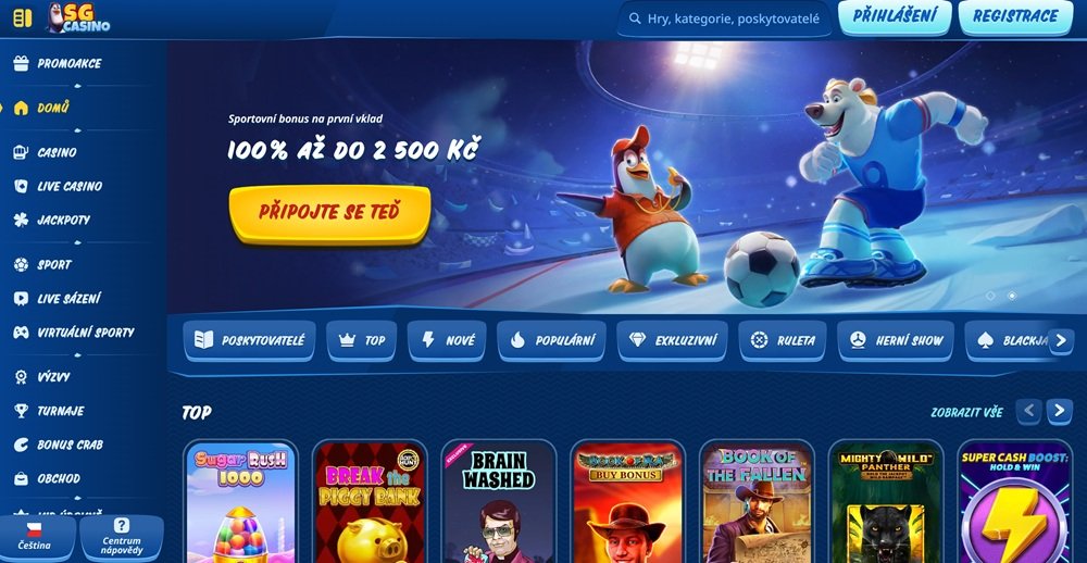 SG Casino homepage