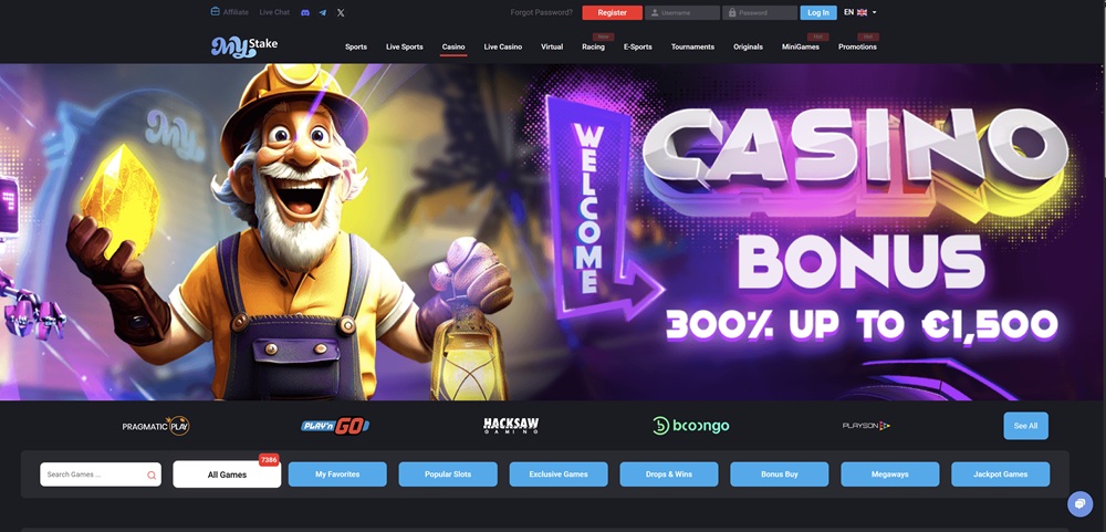 Vítejte v casinu MyStake!