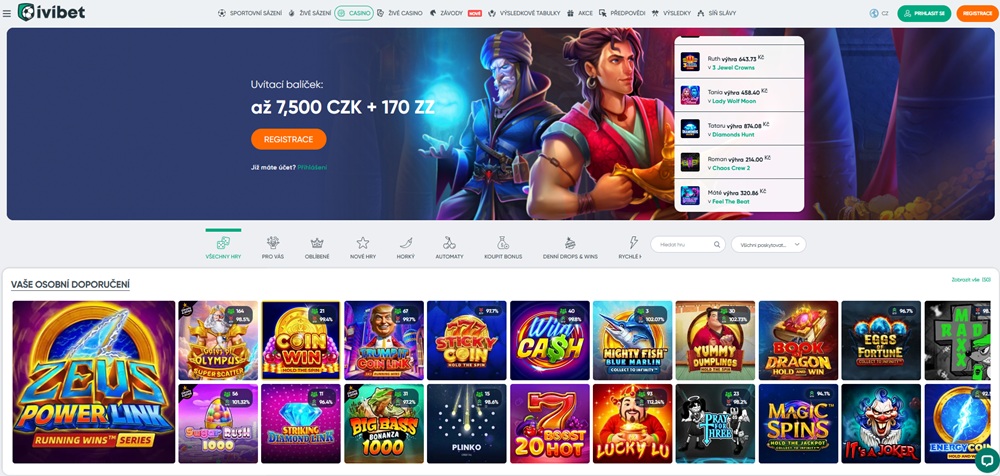 Ivibet casino homepage