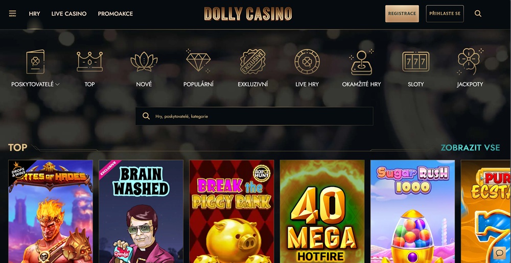 Dolly Casino homepage
