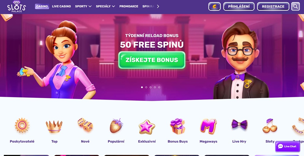 SlotsPalace casino homepage
