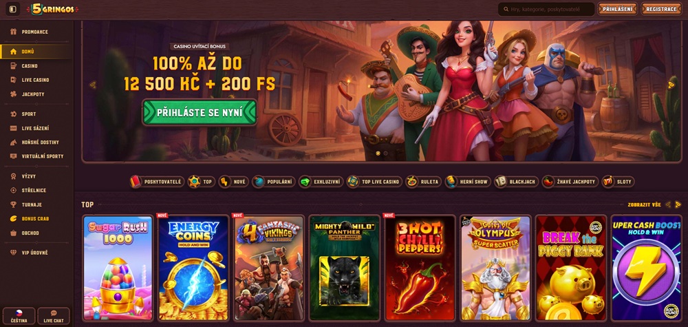 5Gringos casino homepage