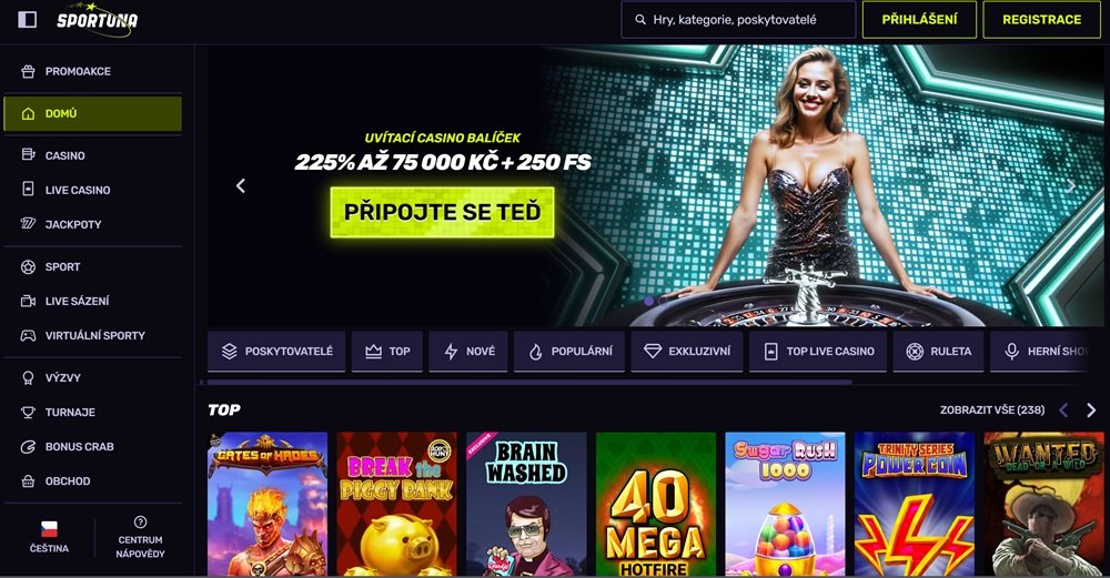 Sportuna casino homepage