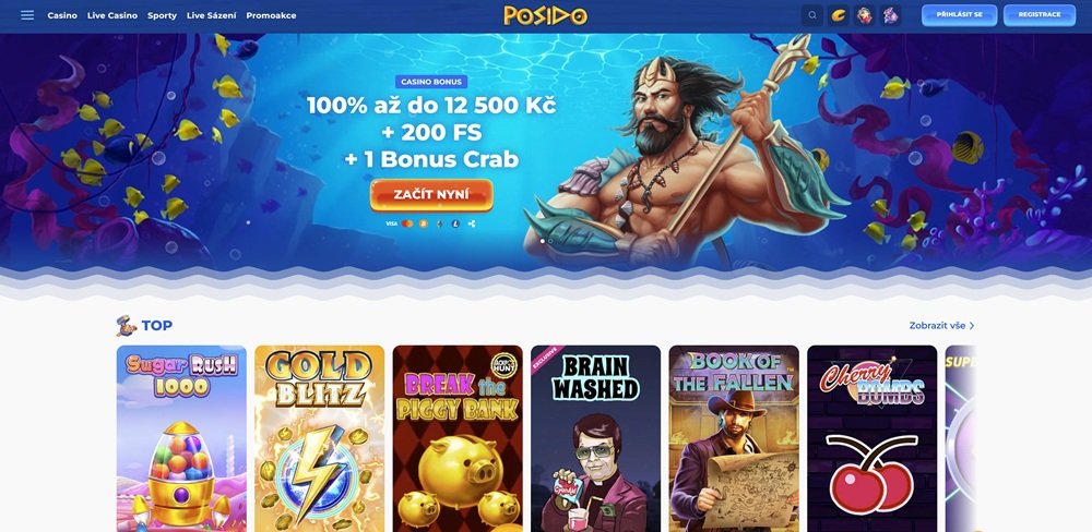 Posido casino homepage