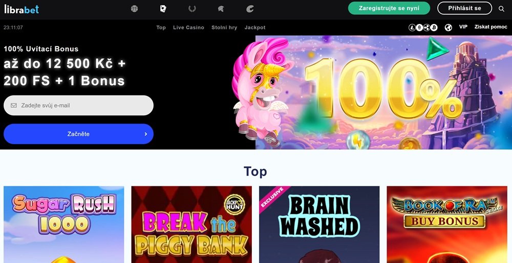 LibraBet casino homepage