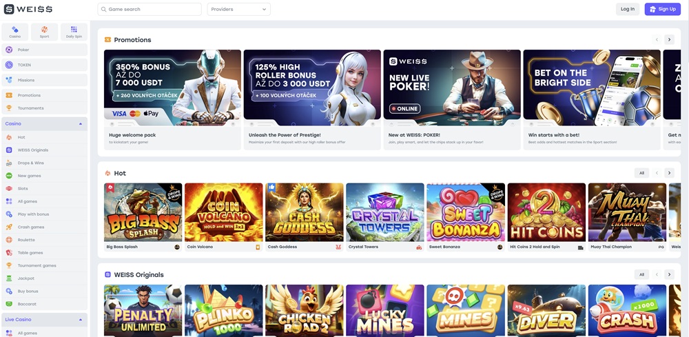 Weiss casino homepage