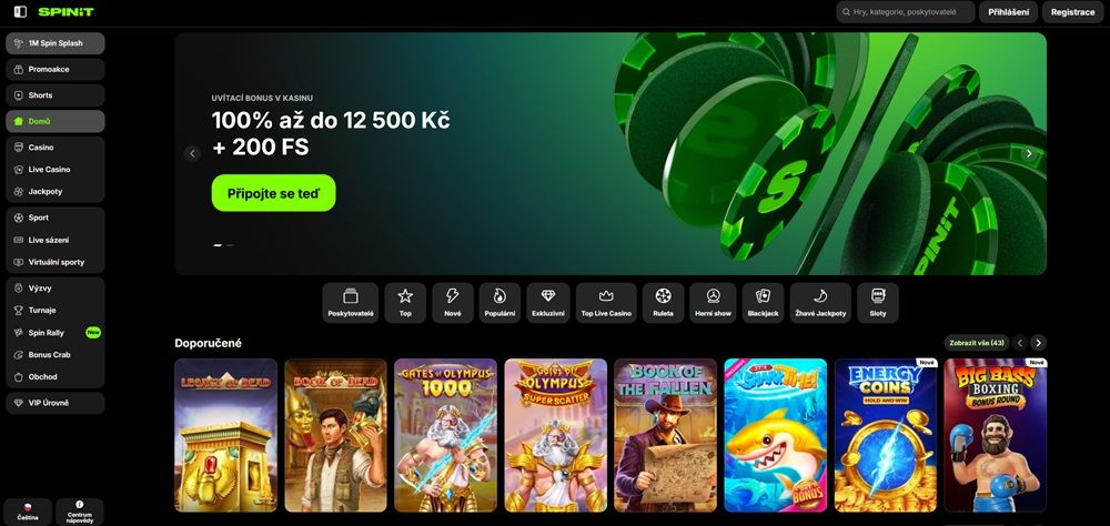 Spinit casino homepage