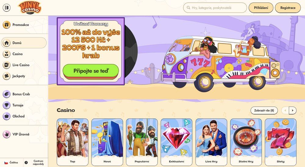 Vinyl casino homepage