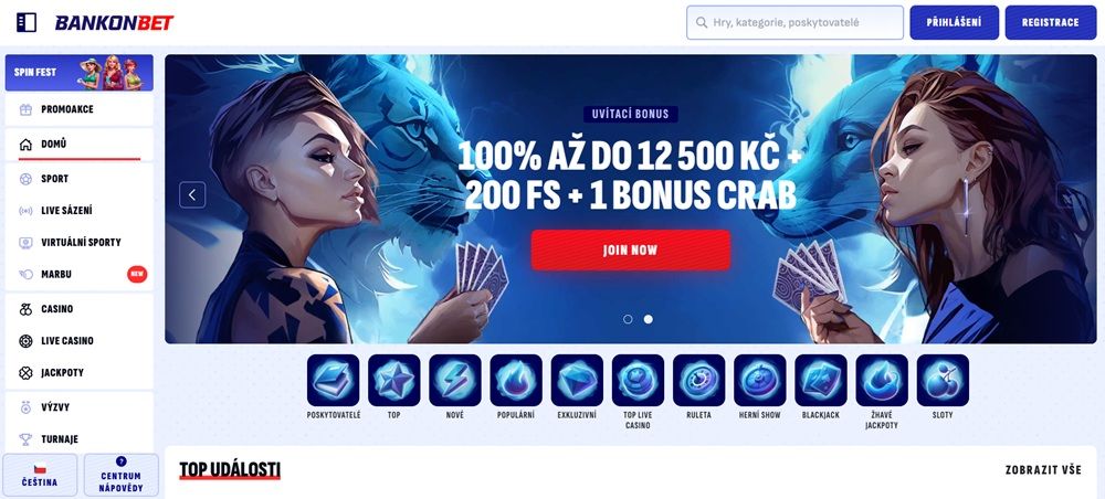 Bankonbet casino homepage