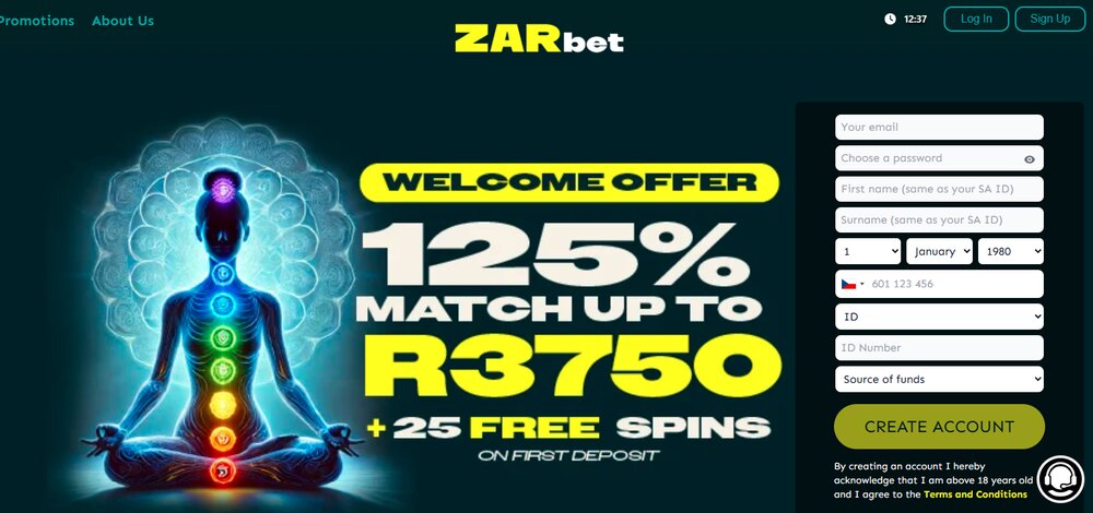 ZARbet casino HP CZ