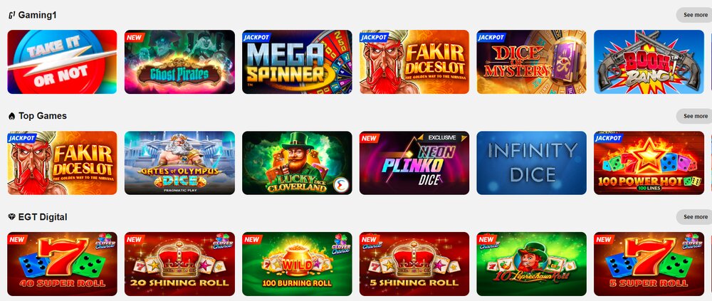 Panaché casino HP CZ