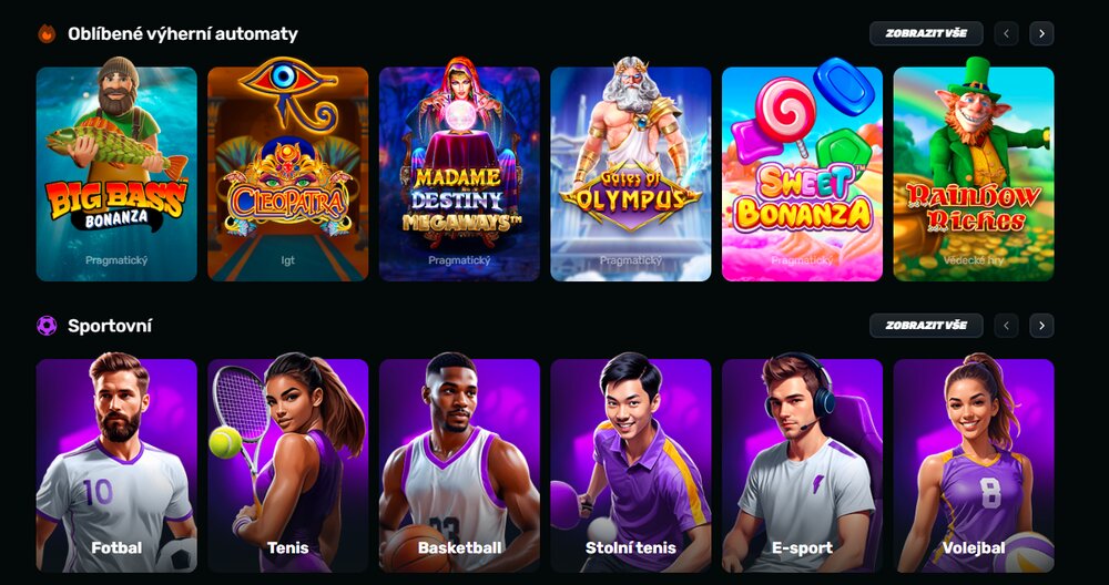 Wino casino HP CZ